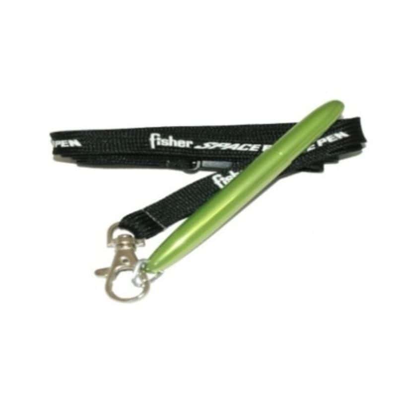 BULLET AURORA BOREALIS GREEN WITH D RING BLACK FISHER LANYARD - f400lg-jr/lbk