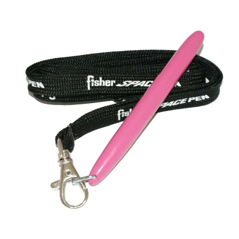 BULLET PINK WITH D RING AND BLACK FISHER LANYARD - f400pk-jr/lbk
