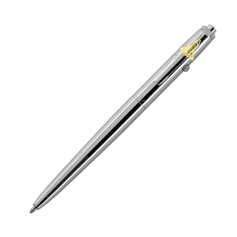 ORIGINAL ASTRONAUT - CHROME - ENGRAVED (Apollo 11 - July 20, 1969 & Fisher Space Pen logo) WITH SHUTTLE EMBLEM - fag7esh - Image 3