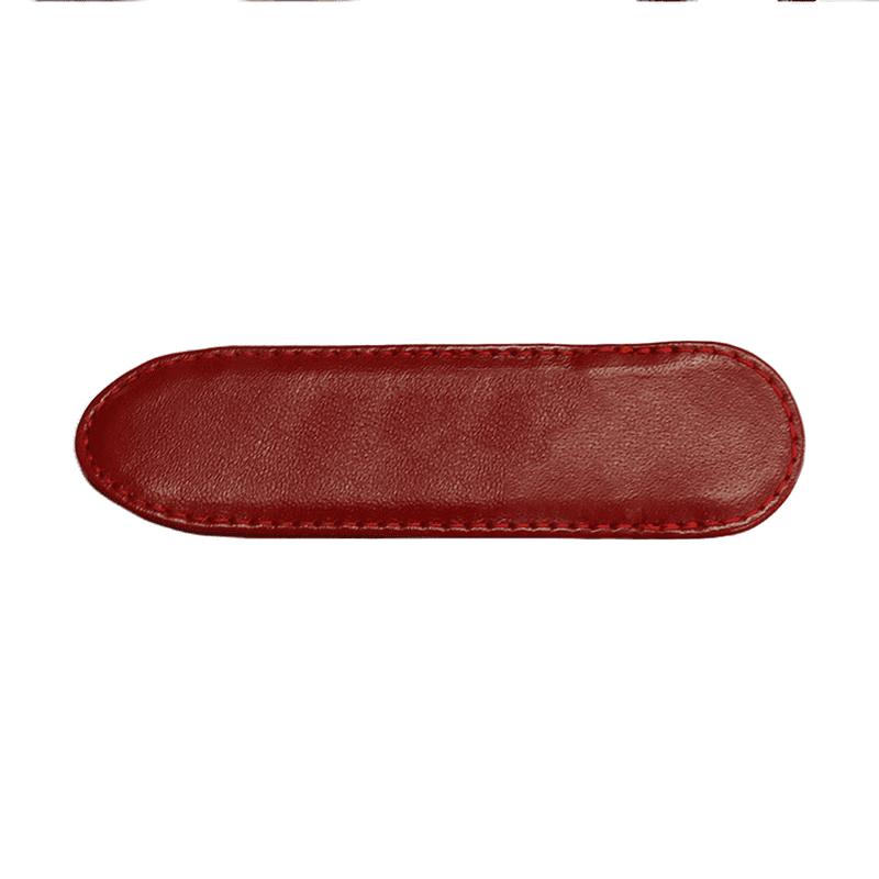 SMALL RED LEATHER PEN CASE PLAIN