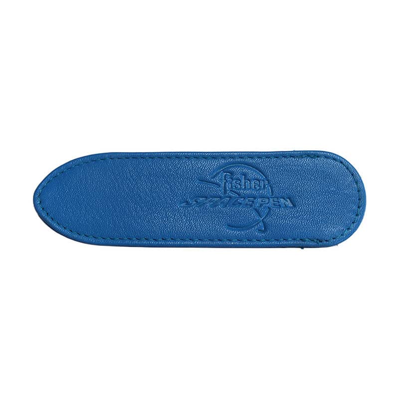 SMALL SKY BLUE  LEATHER PEN CASE WITH FISHER LOGO