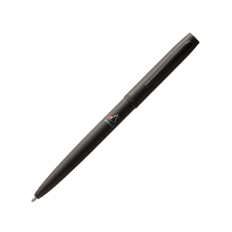 MATTE BLACK CAP-O-MATIC SPACE PEN WITH FOUR COLOUR ARTEMIS LOGO - fm4b-art4